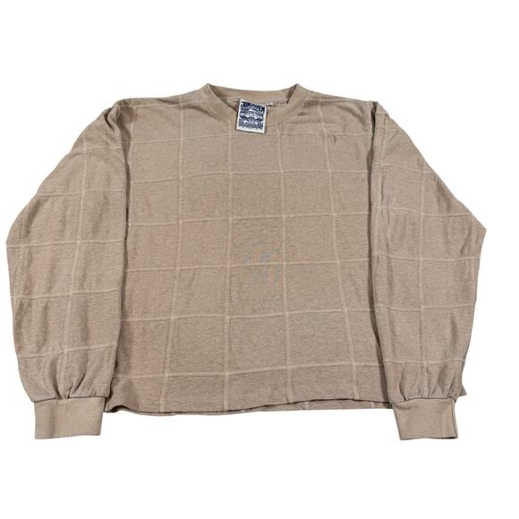 Jungmaven American Made Hemp Organic Cotton Crewneck Sweatshirt Womens L Tan USA - Picture 1 of 9